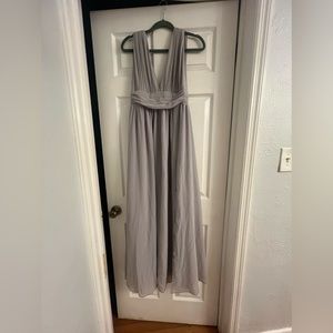 Grey Lulus Bridesmaid Dress